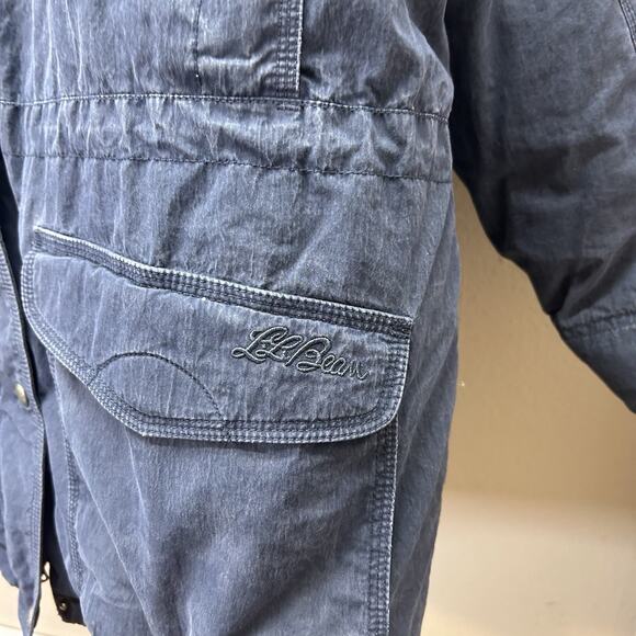 LL Bean Baxter State Goose Down Parka Coat Puffer Jacket Petite XL Full Zip - Picture 7 of 9